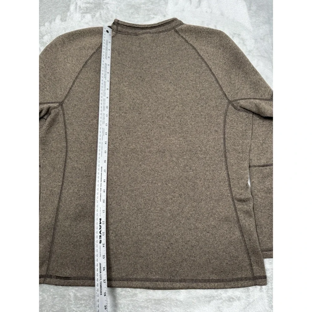 North Face Sweatshirt Mens Large Brown Pullover Crewneck Brown Fleece Shirt